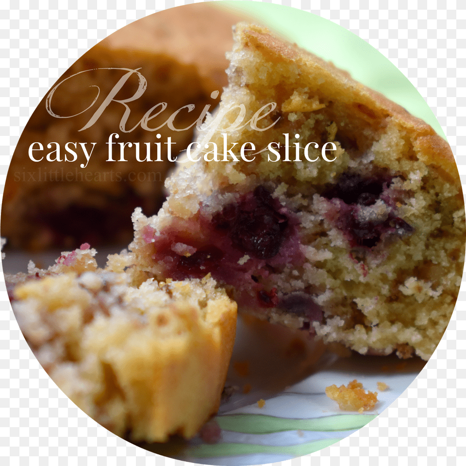Six Little Hearts Fruit Cake Slice Recipe Easy School Bnh, Bread, Cornbread, Food, Plate Free Transparent Png