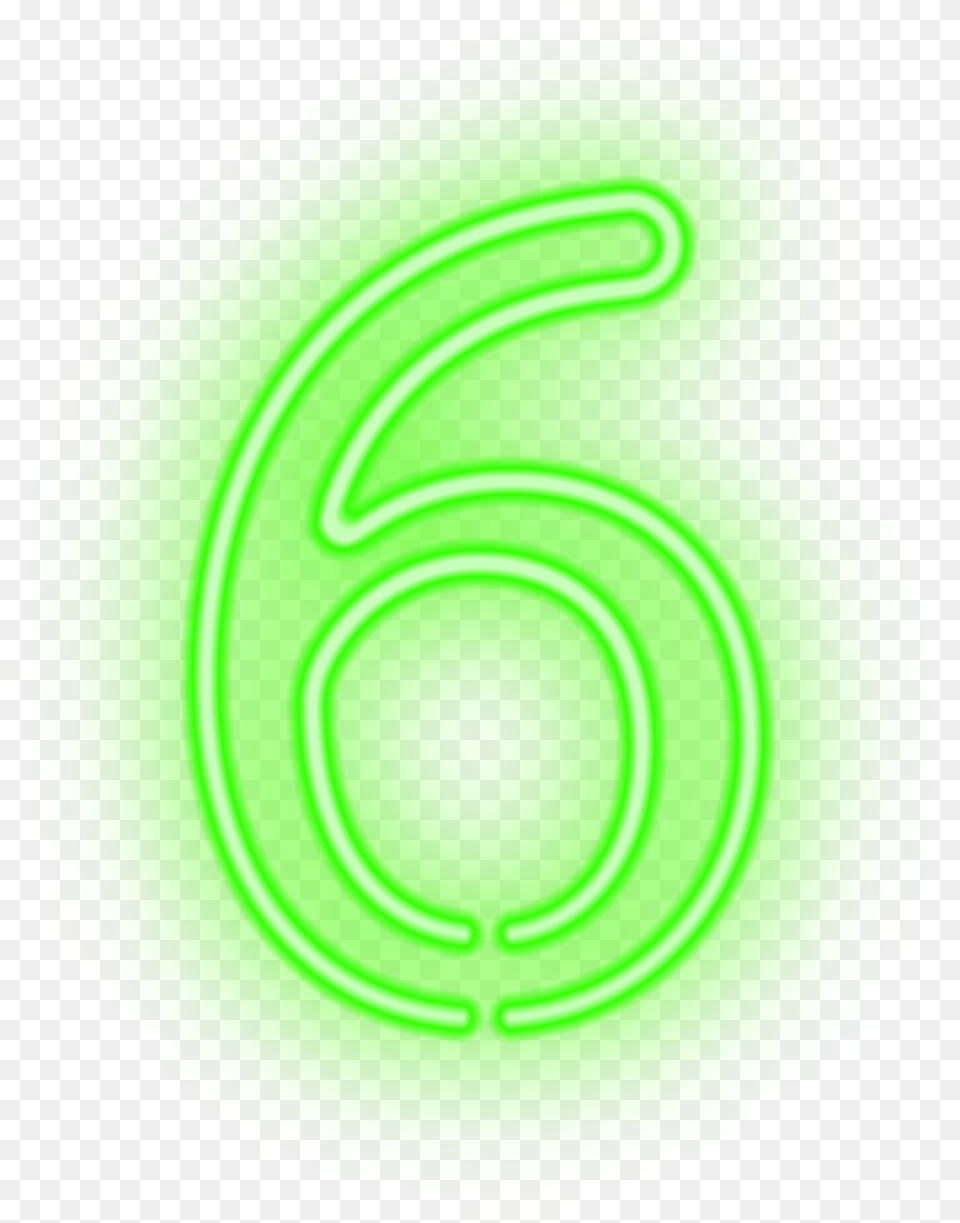 Six Neon Green Clip Art Image, Gray Free Png