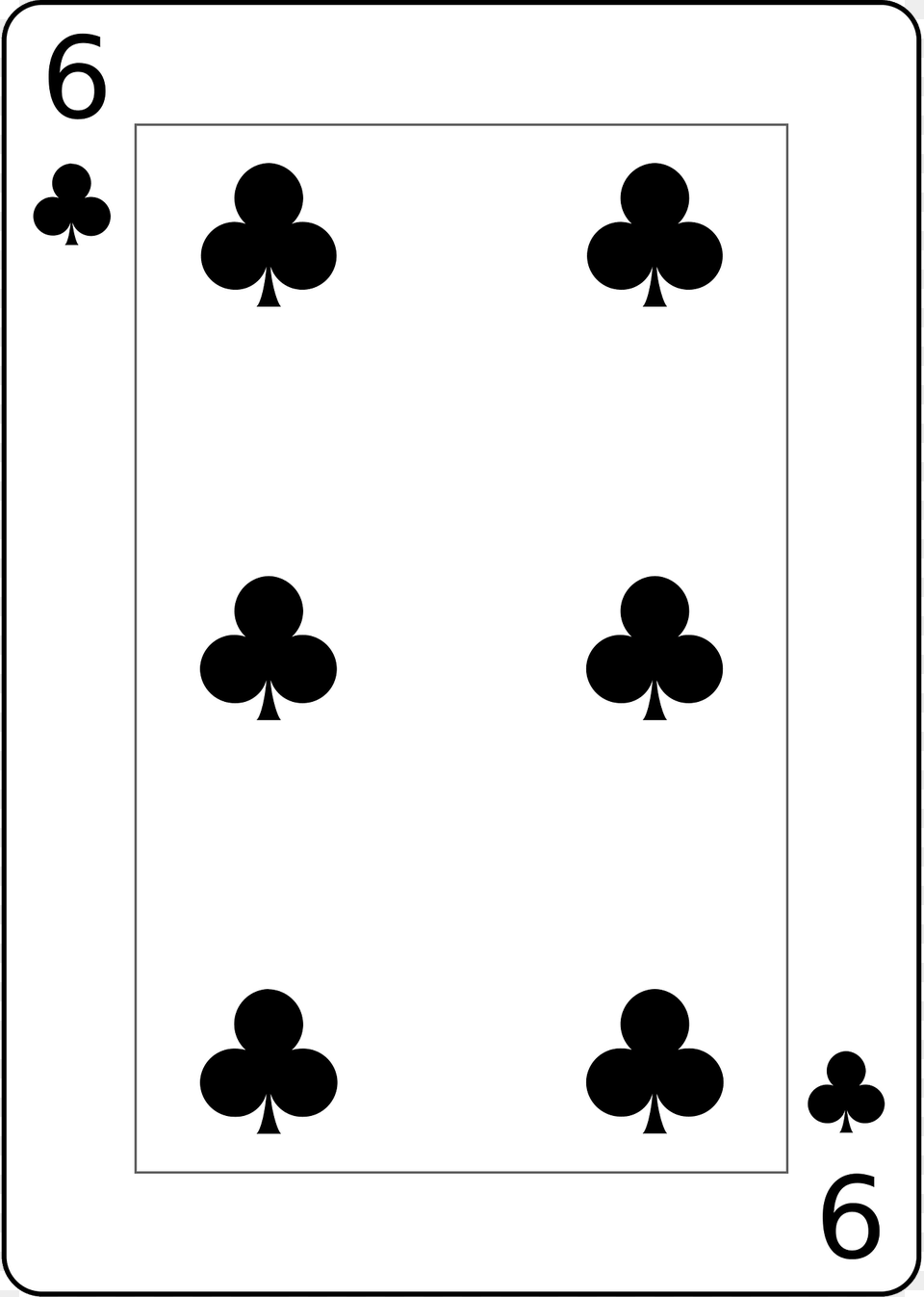 Six Of Clubs Clipart, Stencil, Home Decor, Silhouette Free Transparent Png