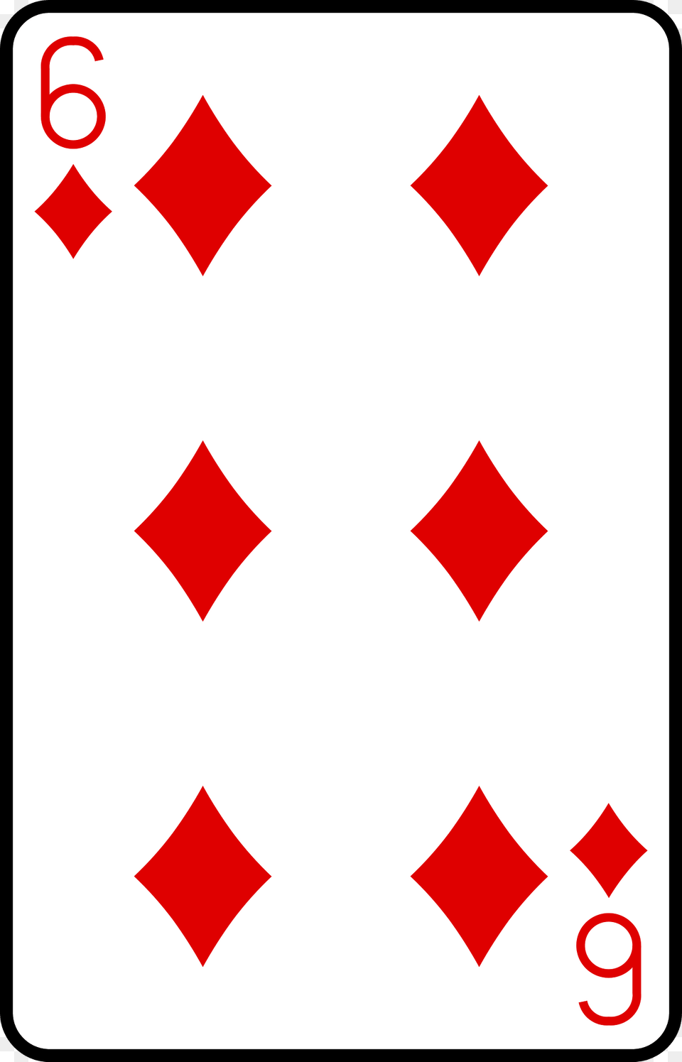 Six Of Diamonds Clipart, Symbol Free Png