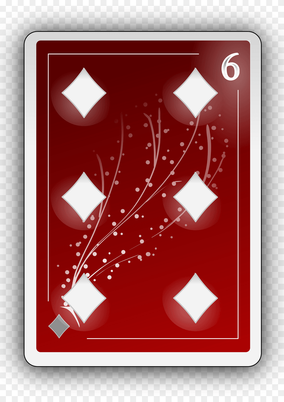 Six Of Diamonds Clipart, Art, Graphics, Envelope, Greeting Card Png Image