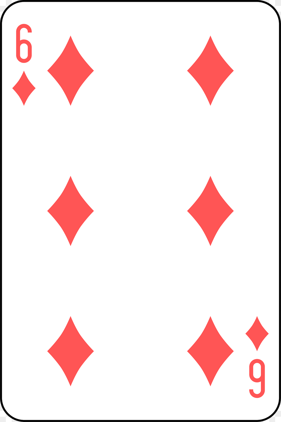 Six Of Diamonds Clipart, Symbol Free Png Download