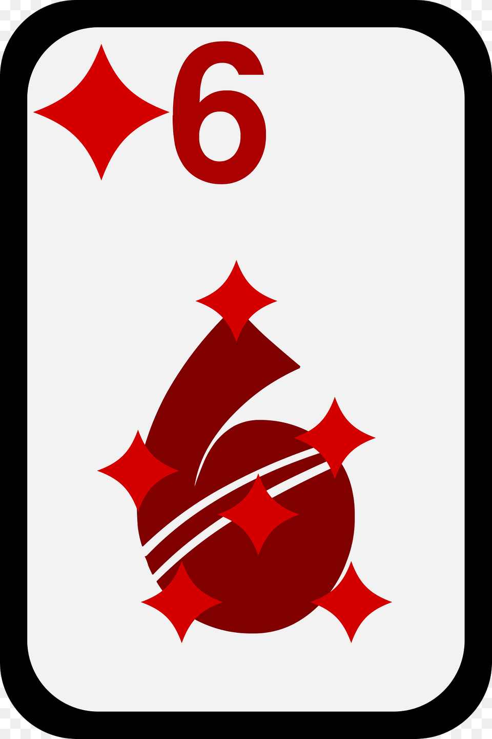 Six Of Diamonds Clipart, Symbol, Logo, Animal, Fish Png