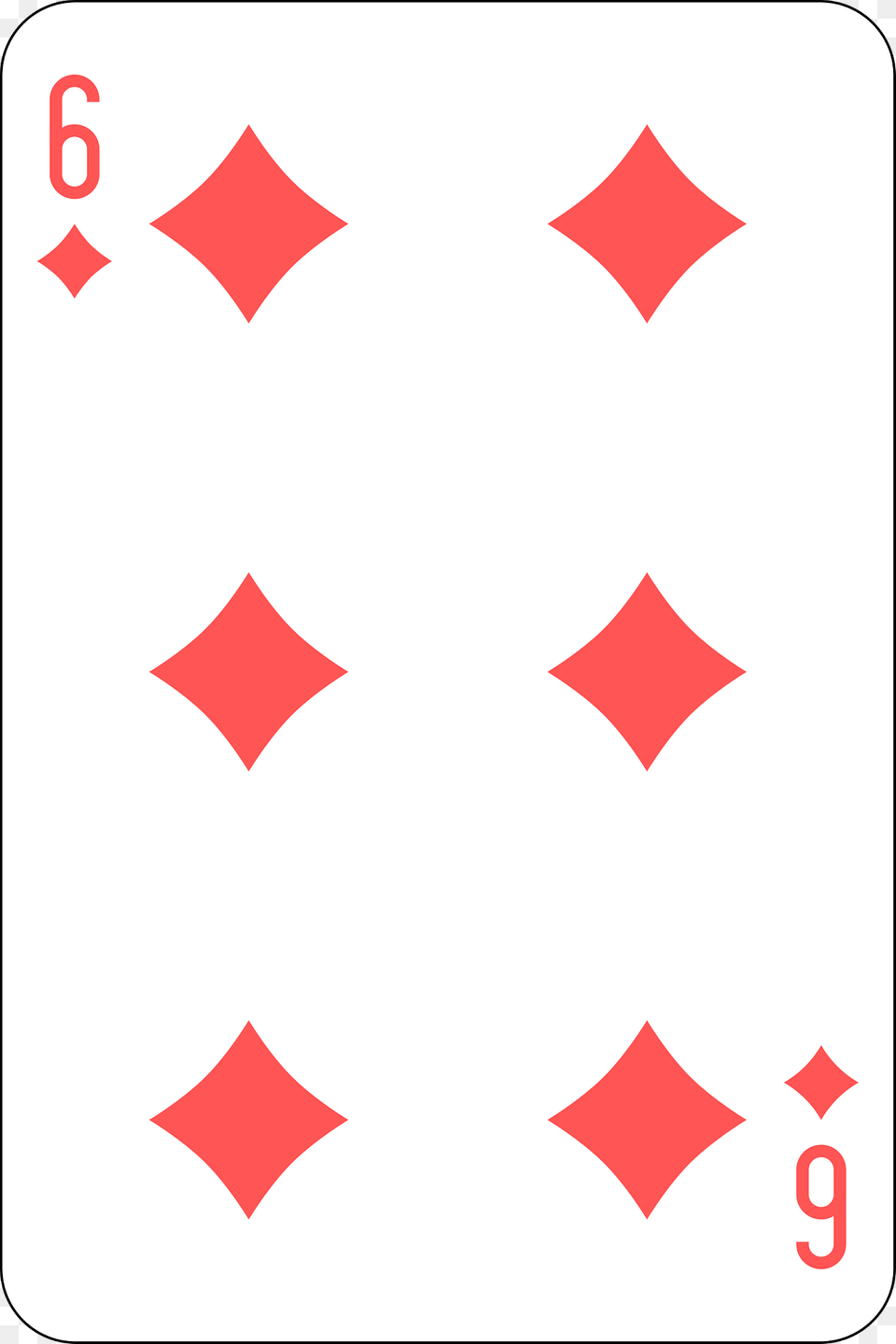 Six Of Diamonds Clipart, Symbol Free Png