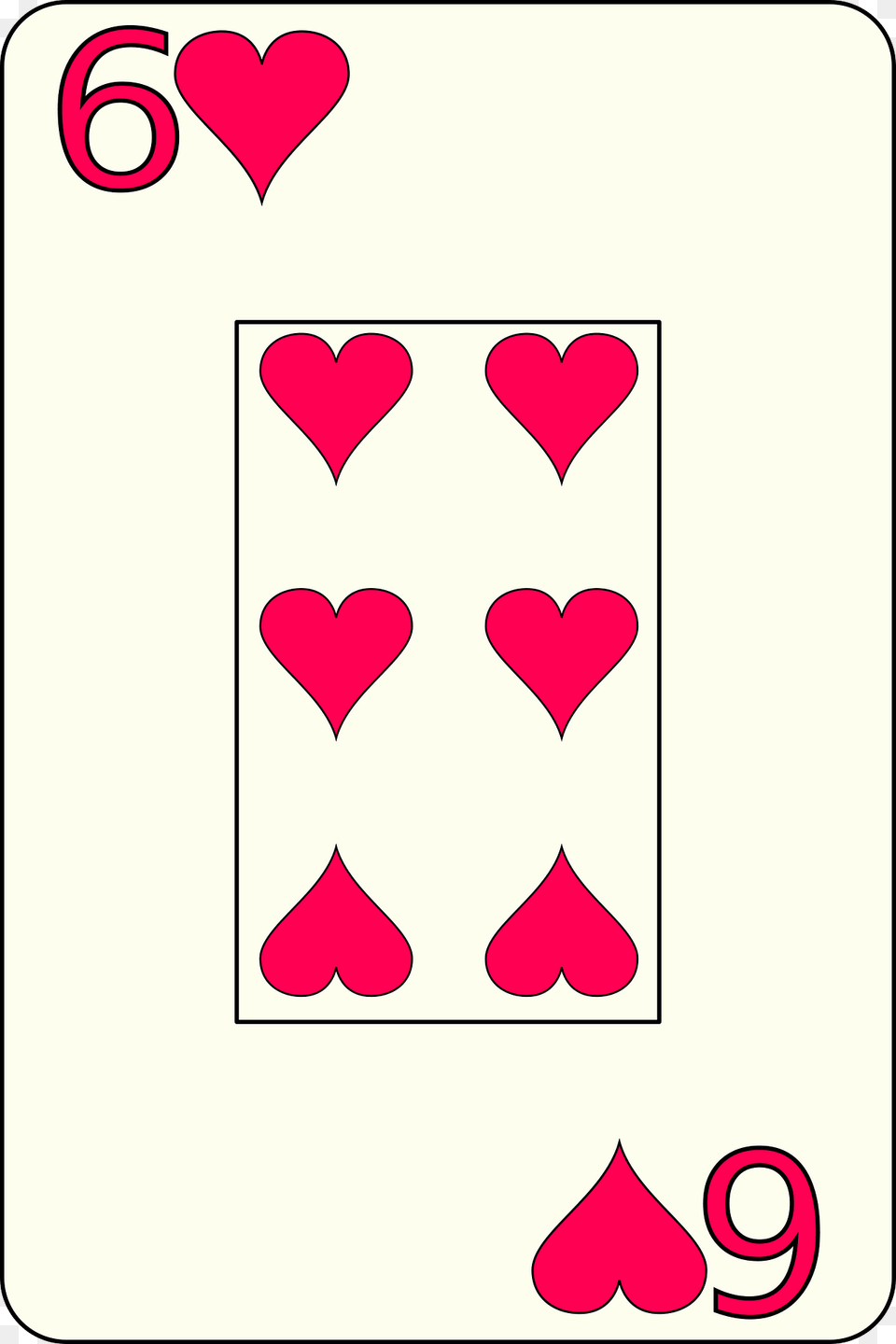 Six Of Heart Clipart, Symbol Png Image