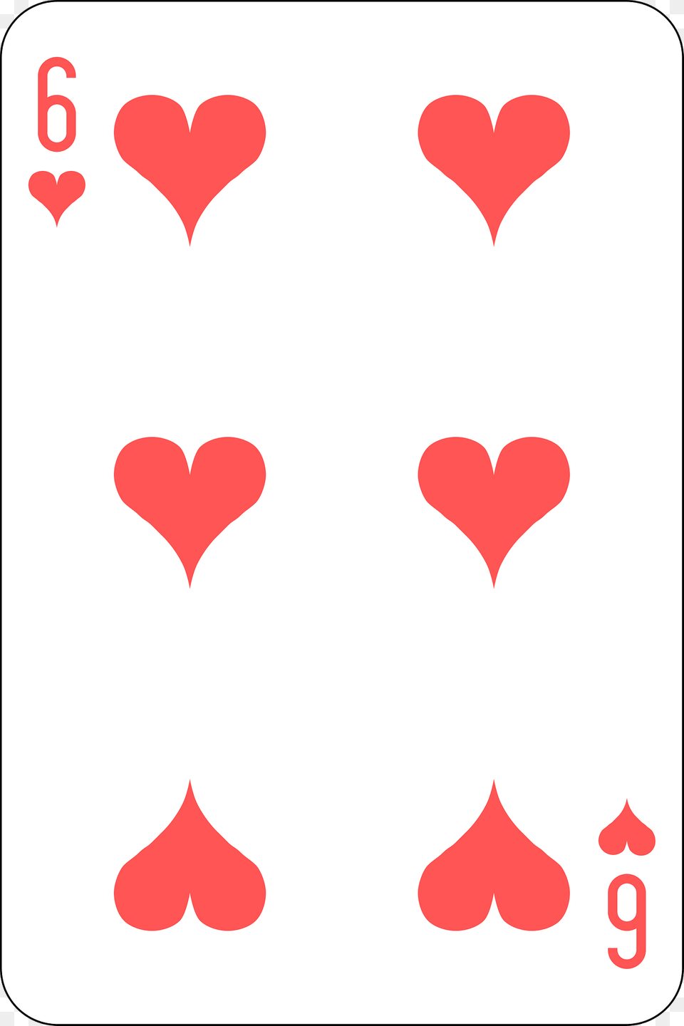 Six Of Hearts Clipart Free Transparent Png