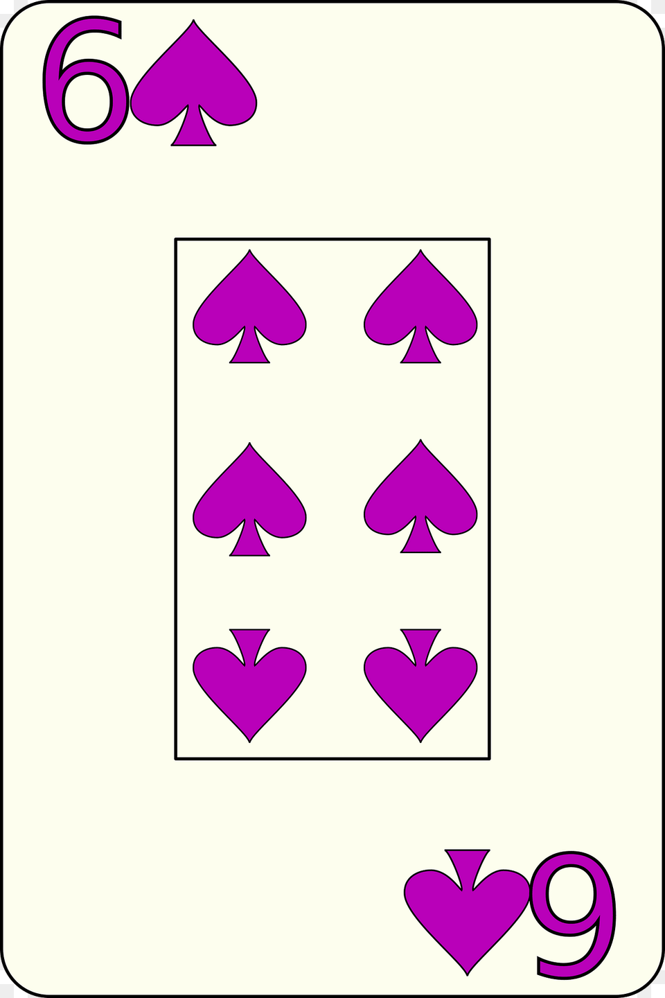 Six Of Spade Clipart, Symbol, Text Png