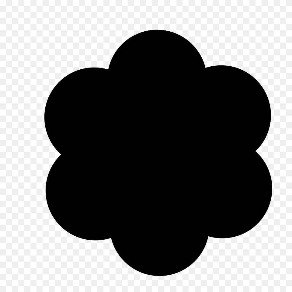 Six Petal Black Flower Icon, Gray Free Transparent Png