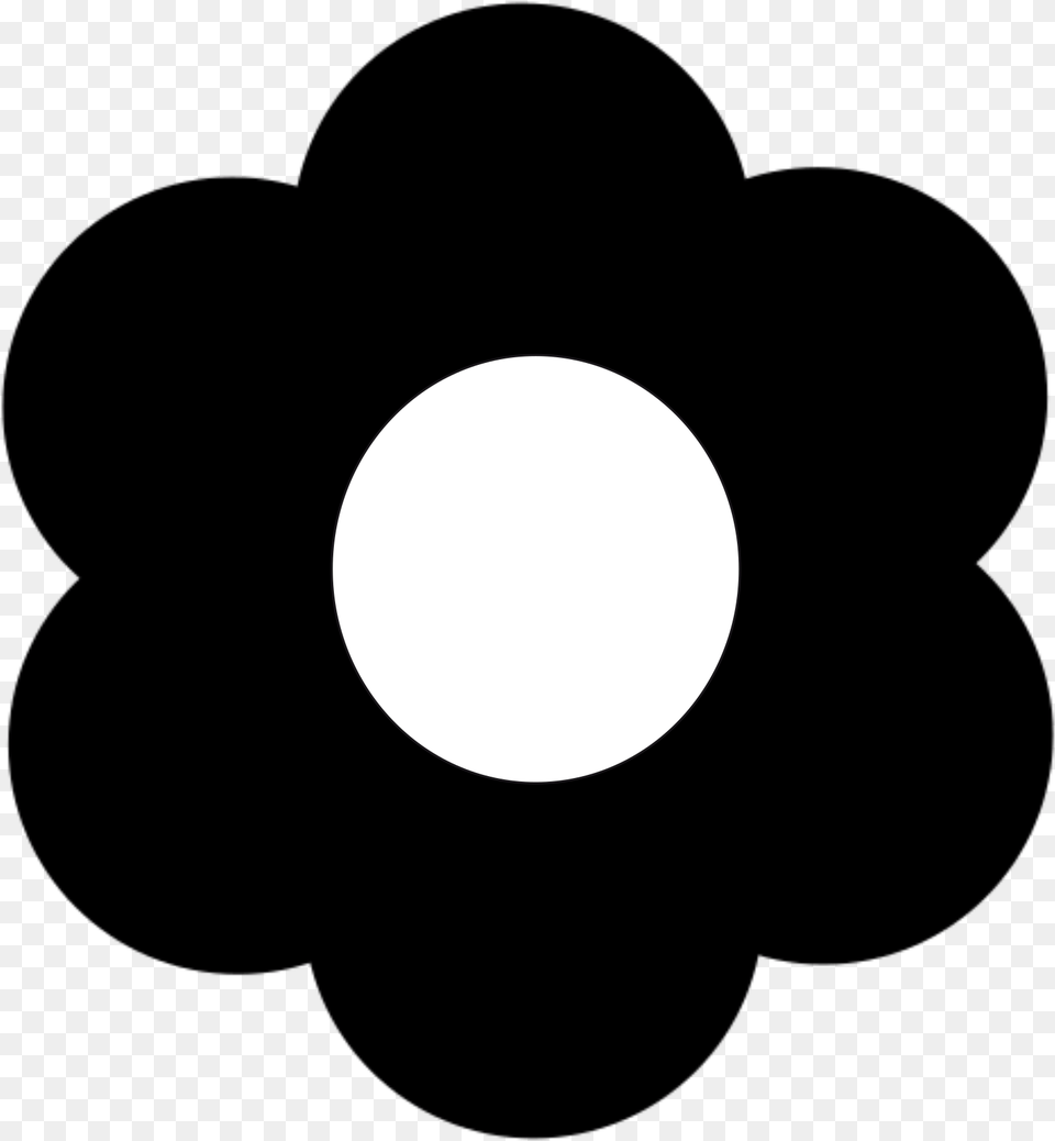 Six Petals B W Flower Icon Six Petal Flower Vector, Sphere, Astronomy, Moon, Nature Png