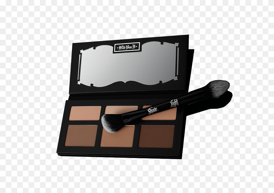 Six Shades Three For Highlighting And Three For Contouring Kat Von D Contour, Brush, Tool, Device, Face Free Png