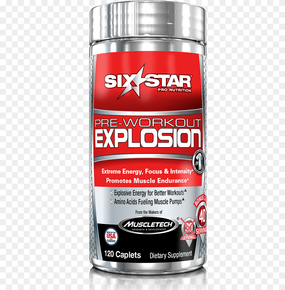 Six Star Explosion Pill Six Star Pre Workout Explosion Pills, Can, Tin, Bottle, Cosmetics Png