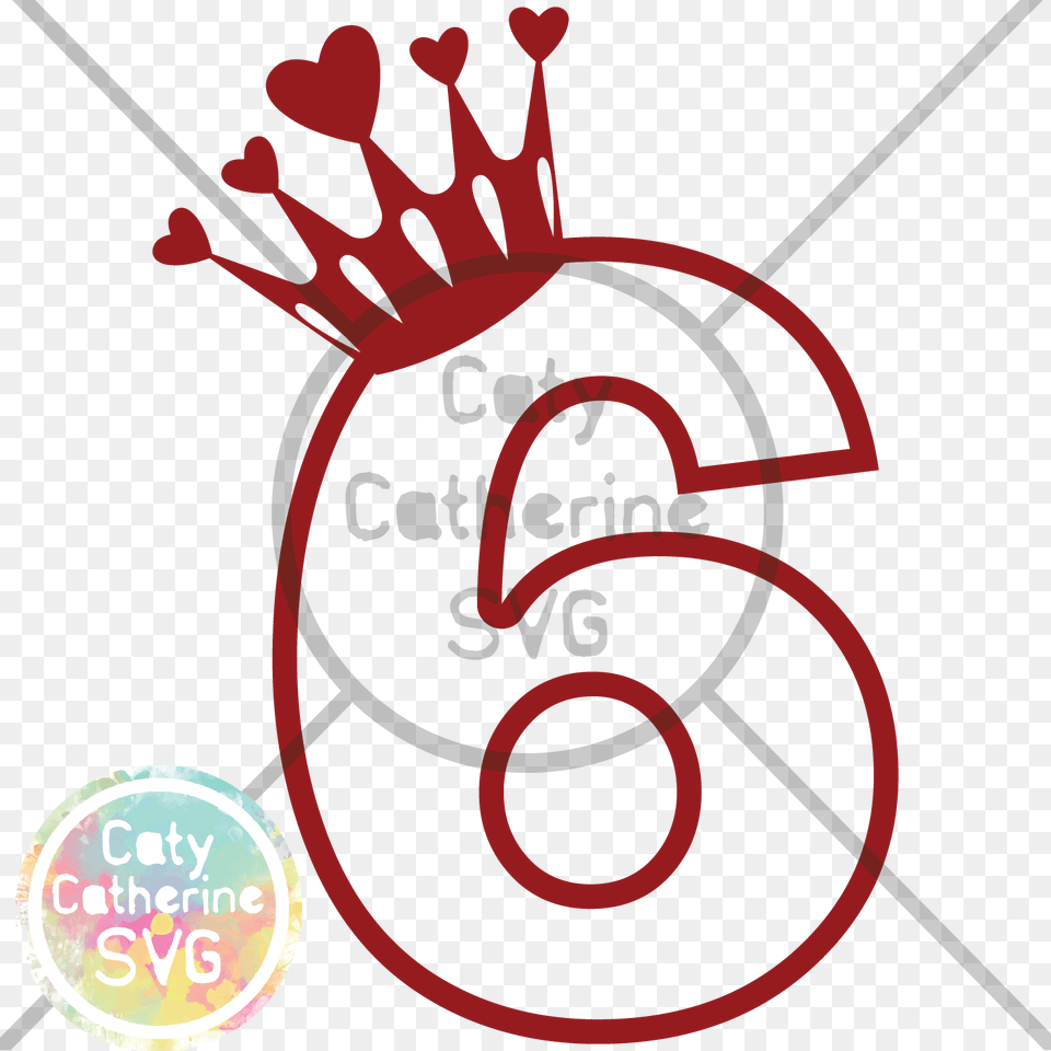 Six Years Old Birthday Heart Crown Princess, Dynamite, Weapon Png Image