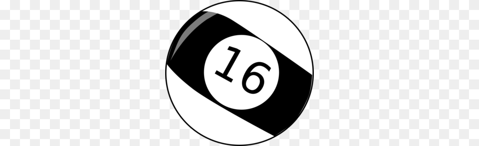 Sixteen Baseball Billiard Ball Clip Art, Symbol, Number, Text, Disk Png
