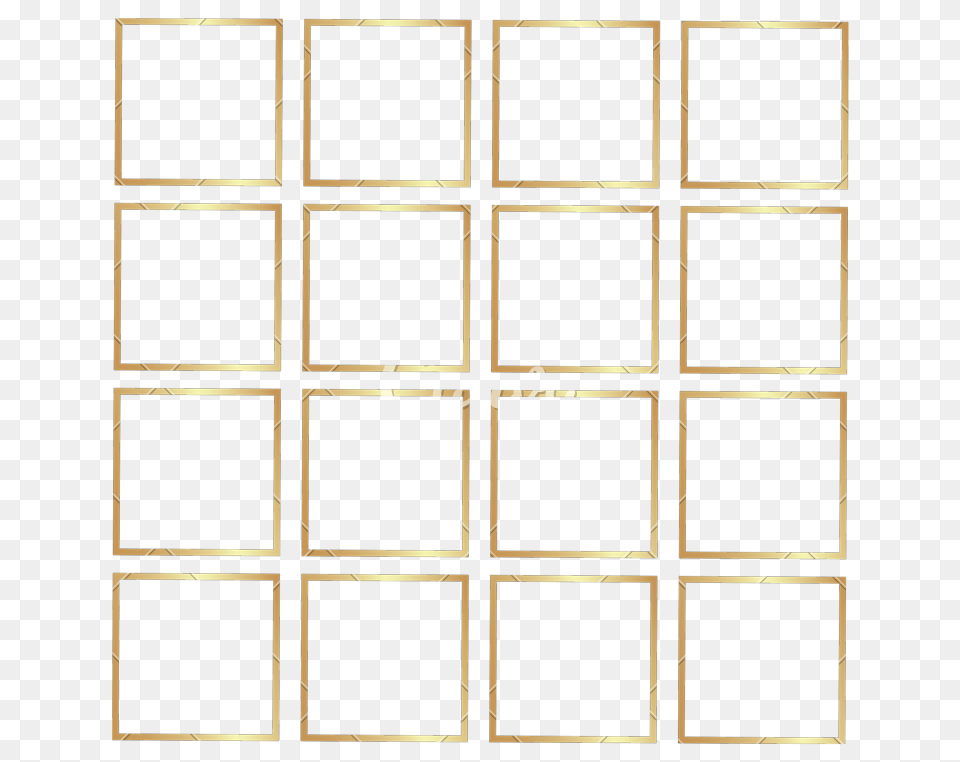 Sixteen Gold Squares, Blackboard Free Transparent Png