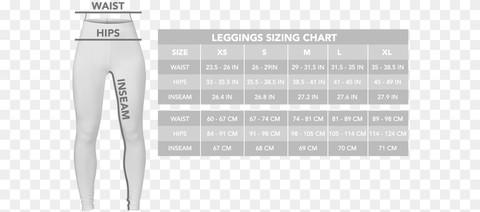 Size Chart Legging Cm, Measurements, Plot, Clothing, Pants Free Png Download