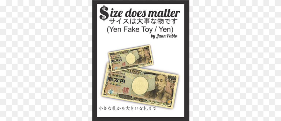 Size Does Matter J Yen Size Does Matter By Pablo, Money, Adult, Female, Person Free Transparent Png