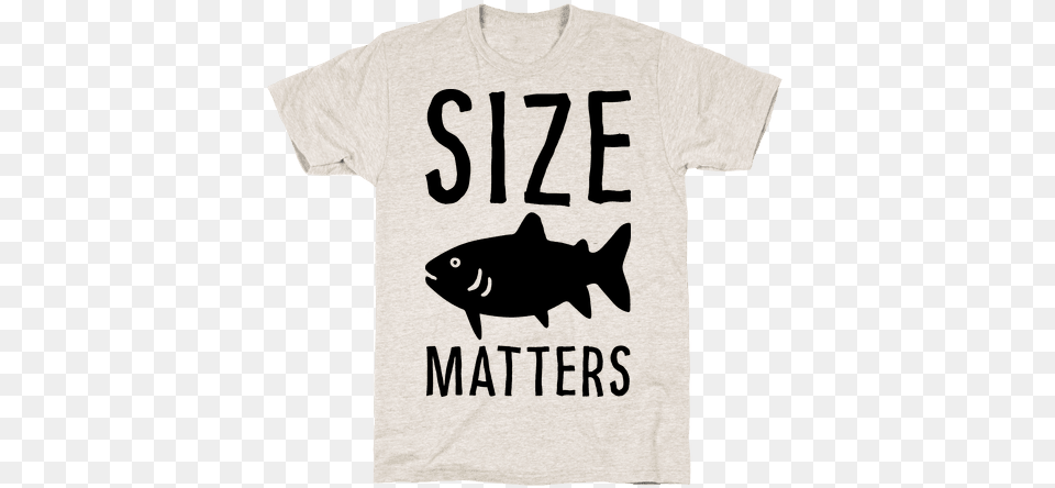 Size Matters Fishing Mens T Shirt Posters On Saving Animals, Clothing, T-shirt, Animal, Fish Png Image