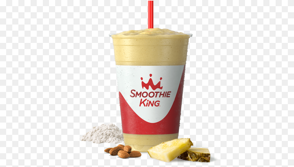 Sk Enhancer Diet Down With Original High Protein Pineapple Smoothie King Chocolate Smoothie, Beverage, Juice, Food, Cream Png Image