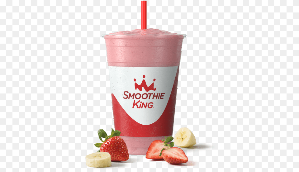 Sk Fitness Hulk Strawberry With Ingredients Smoothie King Smoothie, Berry, Food, Fruit, Produce Png