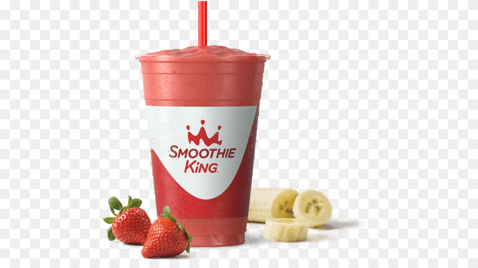 Sk Take A Break Muscle Punch With Ingredients Smoothie King Smoothie, Strawberry, Berry, Food, Fruit Free Transparent Png