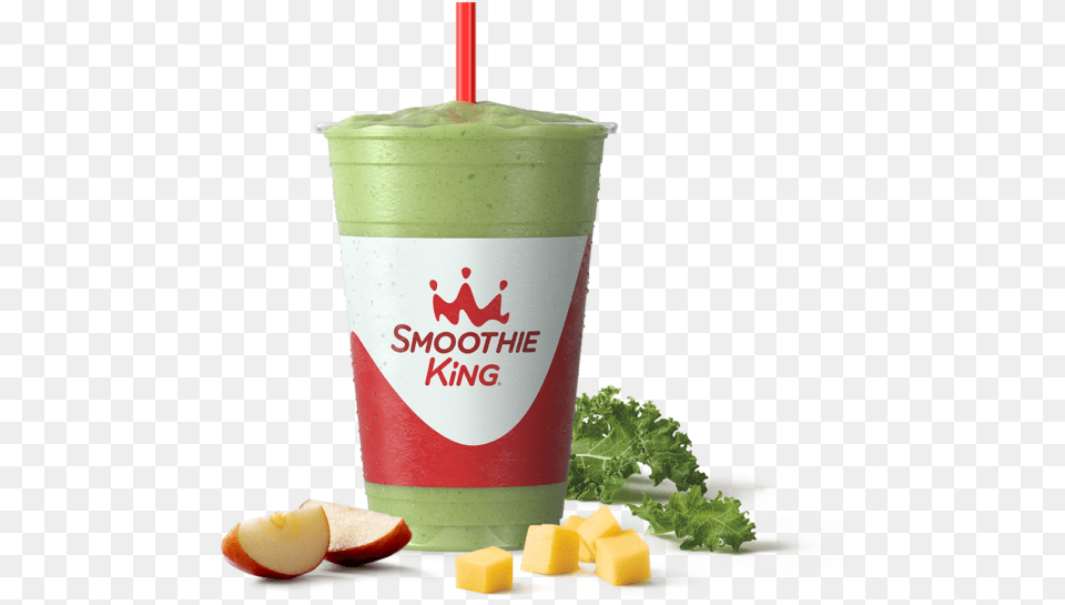 Sk Wellness Vegan Mango Kale With Ingredients Smoothie King Smoothie, Beverage, Juice, Herbs, Plant Free Png Download