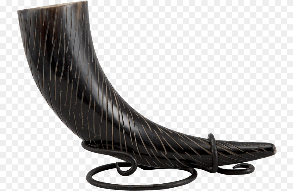 Skadi Carved Drinking Horn With Stand Rocking Chair, Furniture, Clothing, Footwear, Shoe Png Image