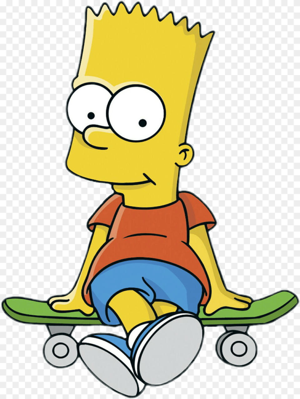 Skate Bar Simpson Bart Simpson No Background, Cartoon, Person, Reading, Baby Png Image
