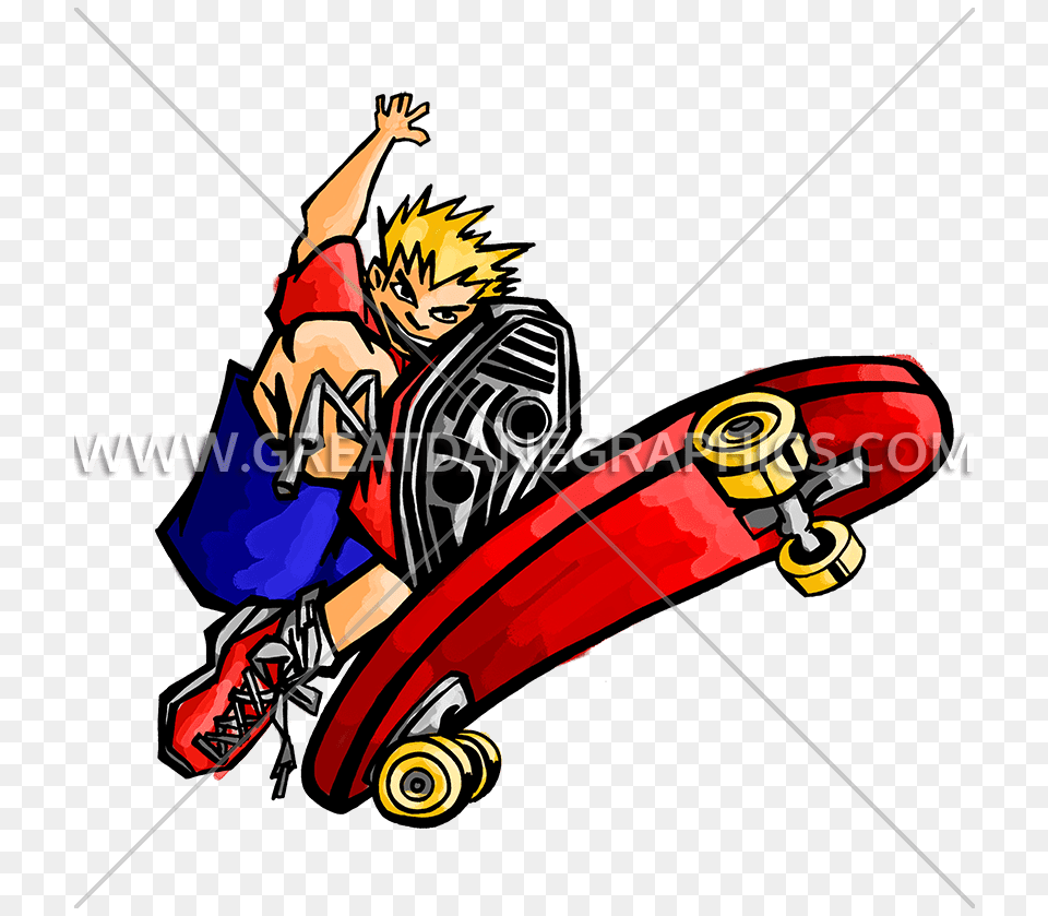 Skate Board Flip Production Ready Artwork For T Shirt Printing, Skateboard, Person, Face, Head Png Image