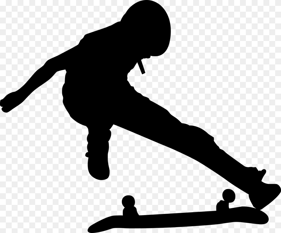 Skate Board Shadow, Gray Free Png Download
