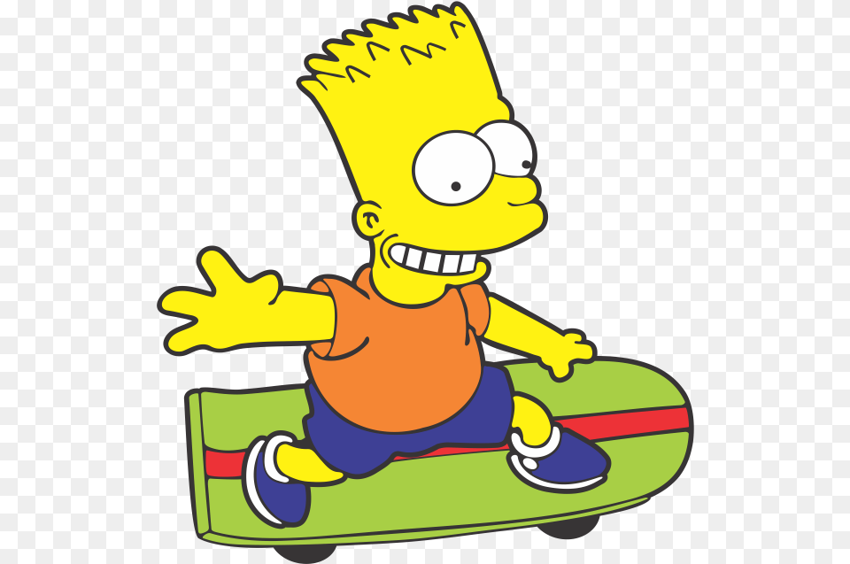 Skate Do Bart Simpson, Cartoon, Device, Grass, Lawn Png