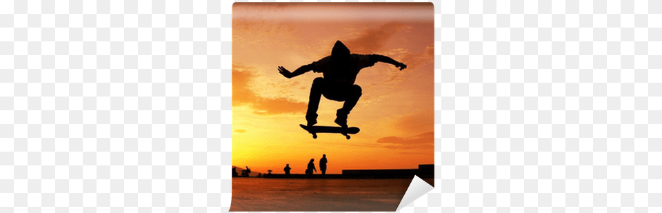 Skateboard, Person, Silhouette Free Png Download