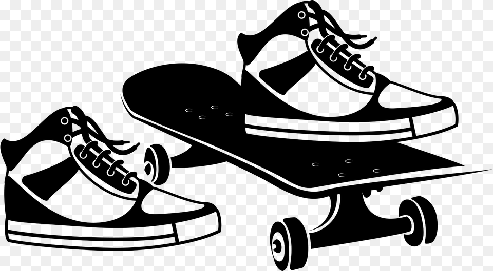 Skateboard Clipart, Clothing, Sneaker, Footwear, Shoe Free Transparent Png