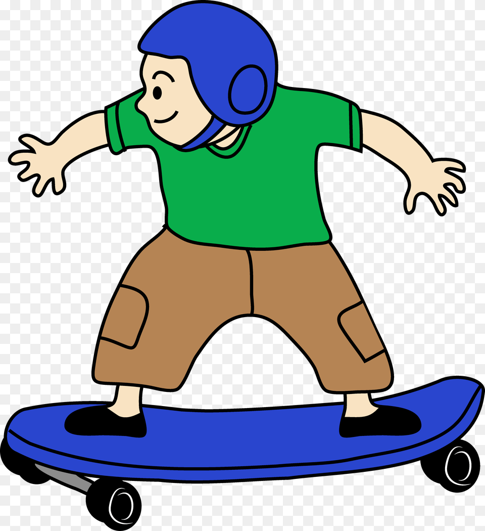 Skateboard Clipart Wikiclipart Cliparting In Skateboard Clipart, Cap, Clothing, Hat, Baby Free Png Download