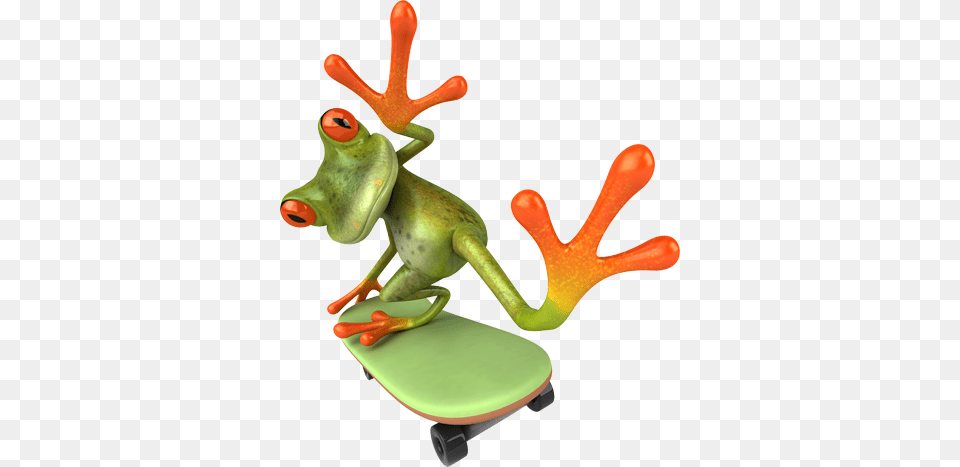 Skateboard Crazy Frog, Amphibian, Animal, Wildlife, Smoke Pipe Png Image