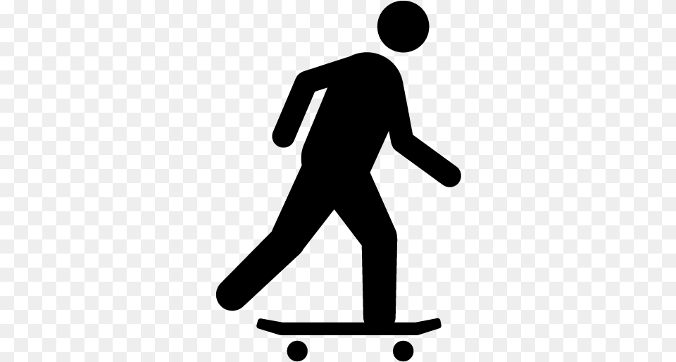 Skateboard Human Behavior Line Silhouette Clip Art Silhouette Skateboard Clip Art, Gray Png Image