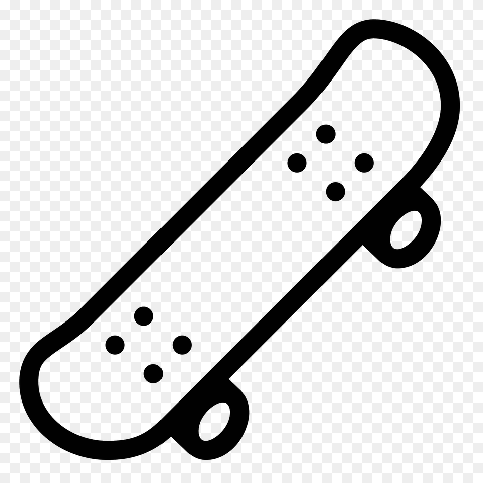Skateboard Icon, Gray Png