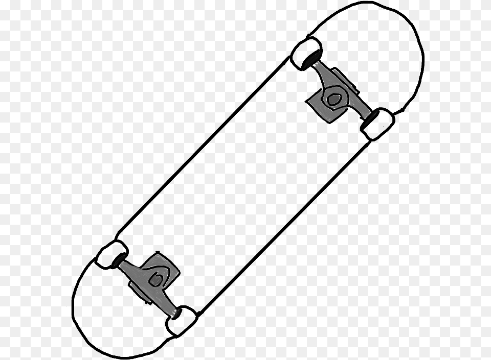 Skateboard Lineart Mydrawing Snowboard, Clothing, Hat, Silhouette Png Image