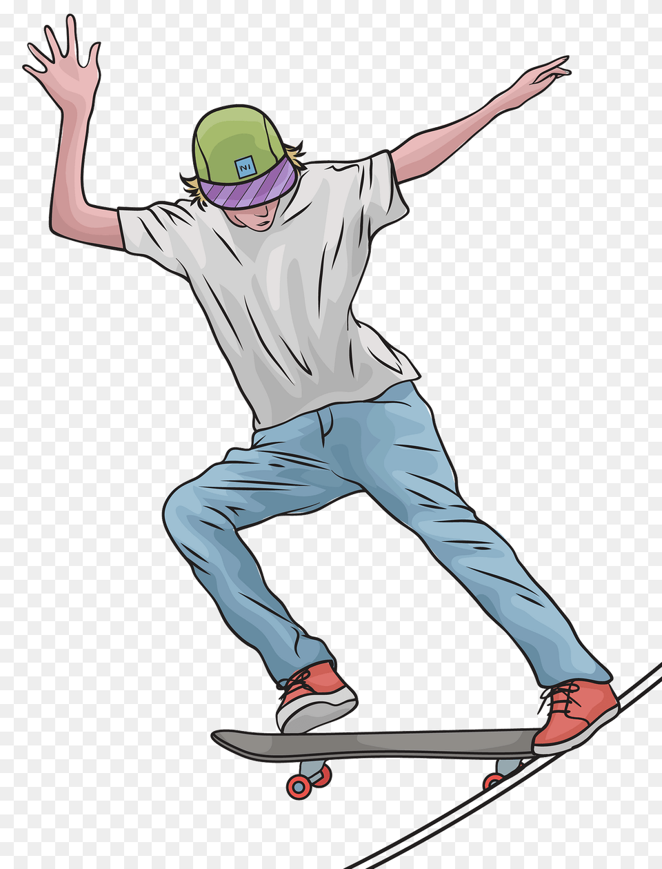 Skateboard Ramp Clipart, Person, Clothing, Footwear, Shoe Free Transparent Png