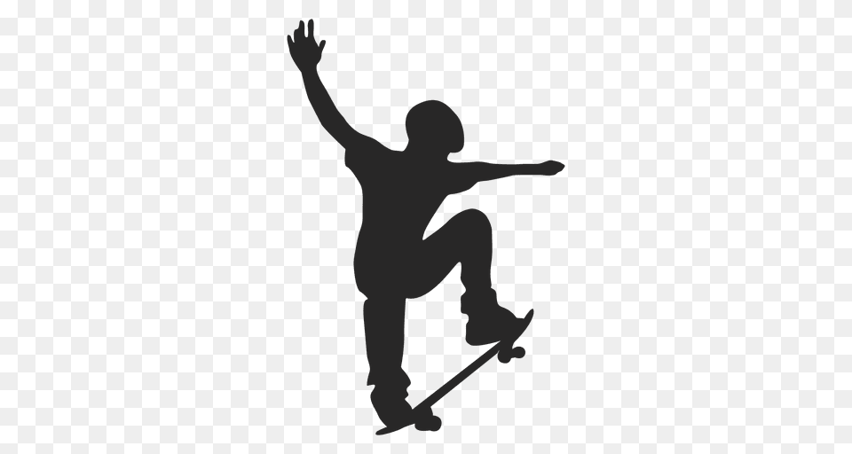 Skateboard Silhouette, Person, Head Free Png