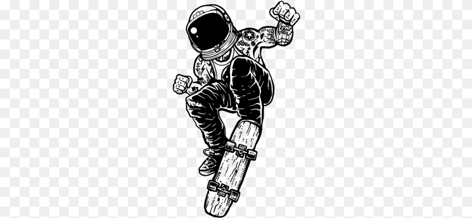 Skateboarding Astronaut T Astronaut Shirt, Clothing, Glove Free Png Download