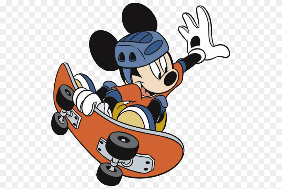 Skateboarding Clipart Mickey Mouse Clubhouse, Tool, Plant, Lawn Mower, Lawn Free Png