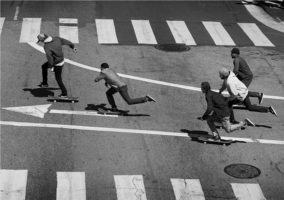 Skateboarding Crew, Adult, Road, Person, Man Free Png Download