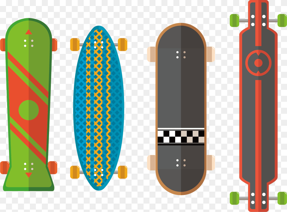 Skateboarding Flat Design Longboard Flat Skateboards Design, Water, Sea Waves, Sea, Outdoors Free Png