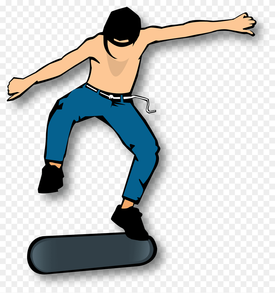 Skater Clipart, Clothing, Pants, Skateboard, Adult Free Transparent Png