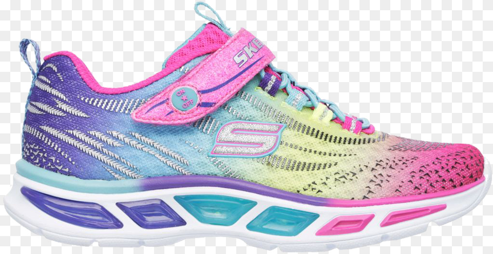 Skechers Mlt F Skechers Girls S Lights Litebeams Colourful Light, Clothing, Footwear, Shoe, Sneaker Free Png Download