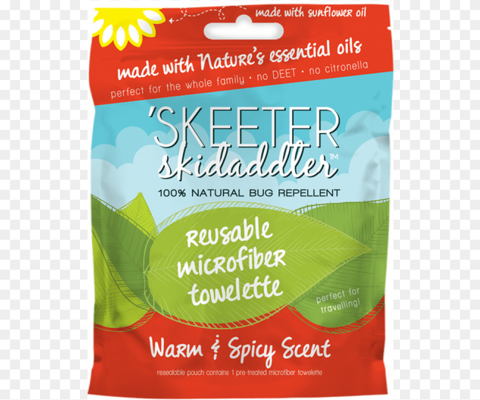 Skeeter Skidaddler 100 Natural Bug Repellent Microfiber Skeeter Skidaddler 100 Natural Bug Repellent Warm Spicy, Advertisement, Poster, Herbal, Herbs Png