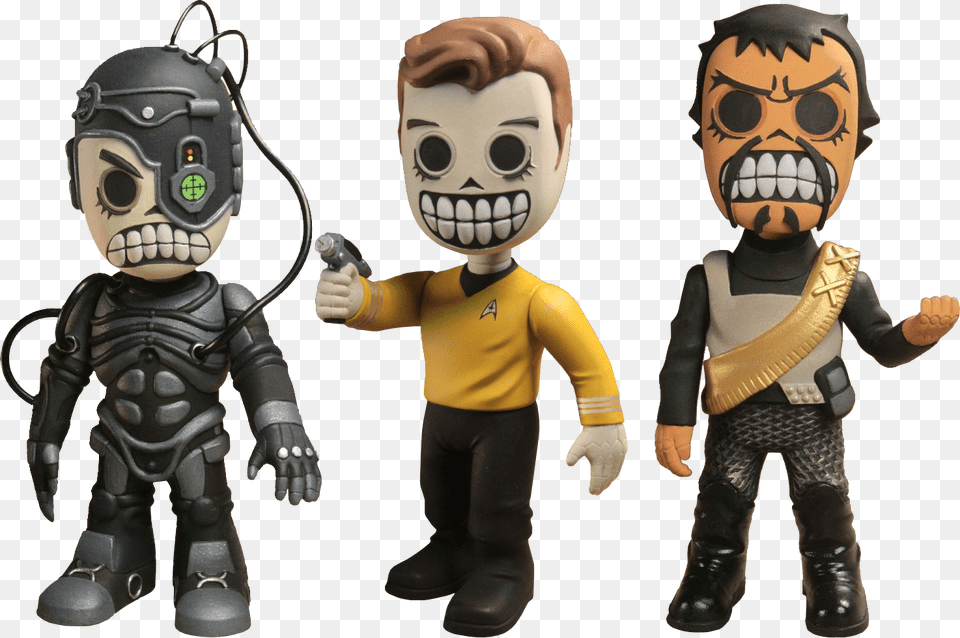 Skele Treks 5quot Action Figures Borg Figurine, Baby, Person, Toy, Face Free Png