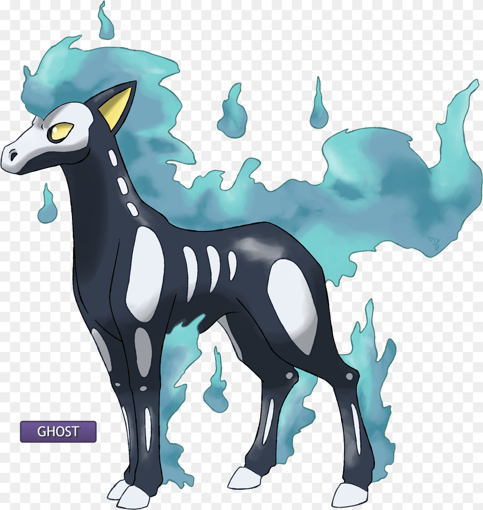 Skelepony Pokemon Ponyta As A Ghost Type, Animal, Mammal Free Png