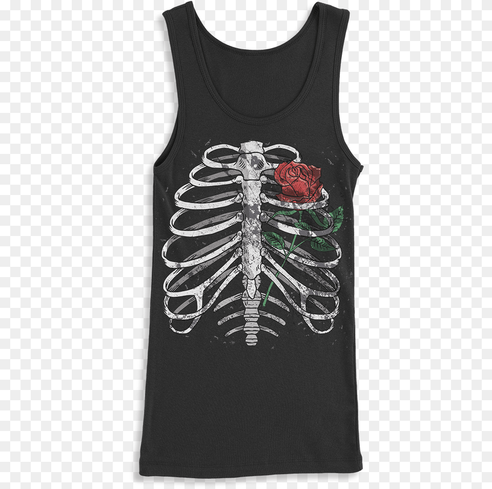 Skeleton, Clothing, Tank Top, T-shirt, Flower Free Png