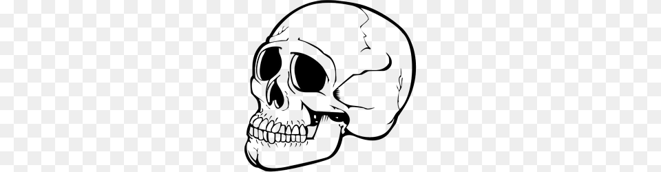 Skeleton, Art, Drawing, Head, Person Png Image